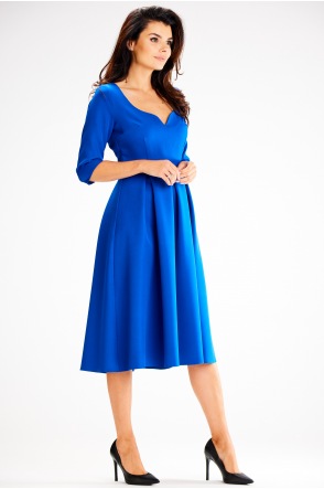 Sukienka A598 - Kolor/wzór: Niebieski