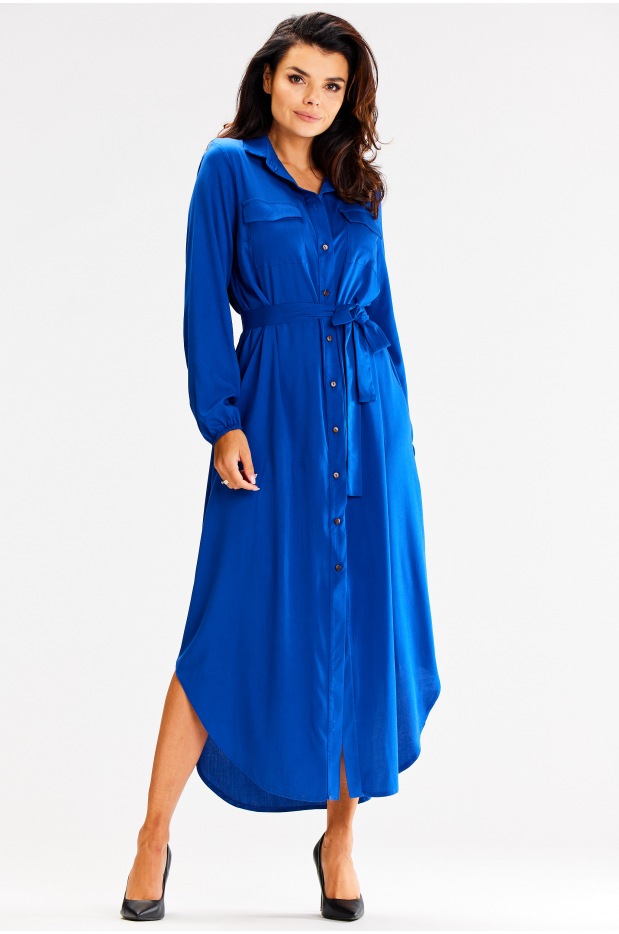 Sukienka A601 - Kolor/wzór: Niebieski