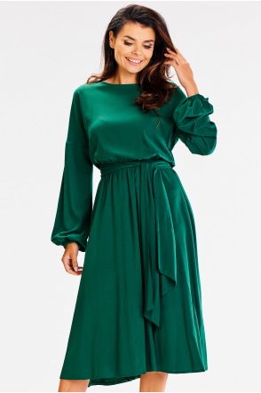 Sukienka A602 - Kolor/wzór: Butelkowa zieleń