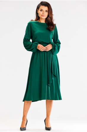 Sukienka A602 - Kolor/wzór: Butelkowa zieleń