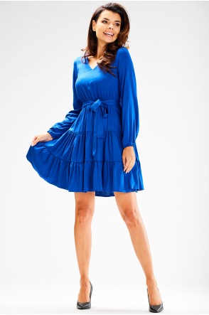 Sukienka A603 - Kolor/wzór: Niebieski