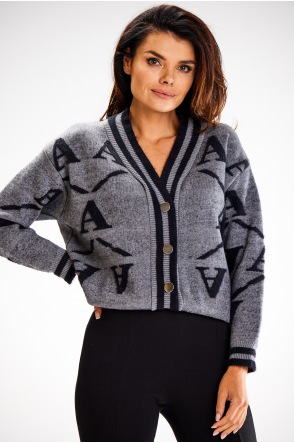 Sweter A614 - Kolor/wzór: Szary