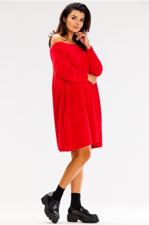 Sweter A618 - Kolor/wzór: Czerwony
