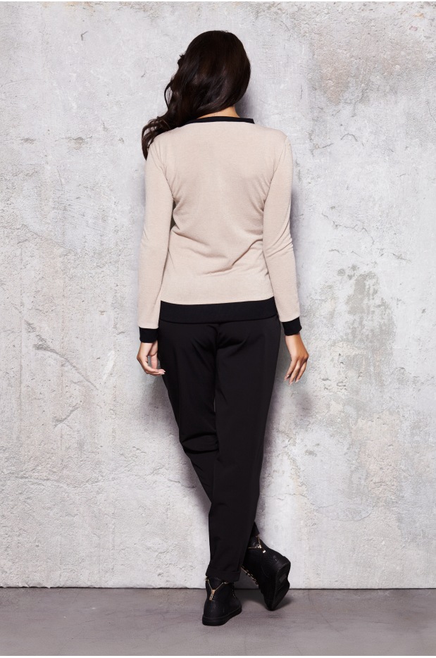 Sweter M014 - Kolor/wzór: Beż - lewo