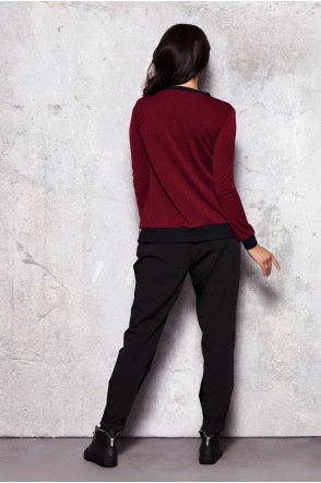 Sweter M014 - Kolor/wzór: Bordo