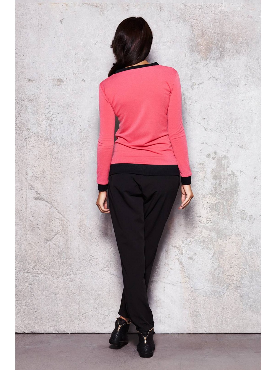 Sweter M014 - Kolor/wzór: Róż - przód