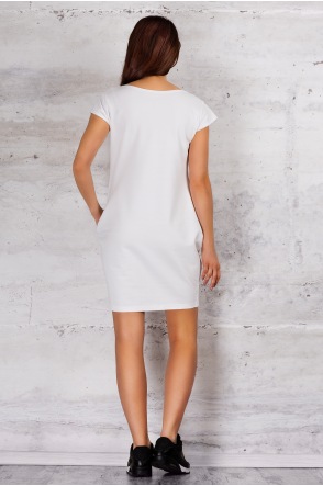 Sukienka M058 - Kolor/wzór: Biały