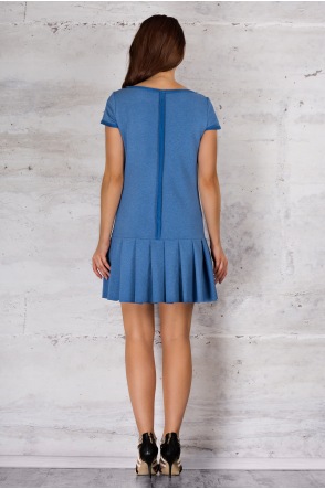 Sukienka M060 - Kolor/wzór: Niebieski