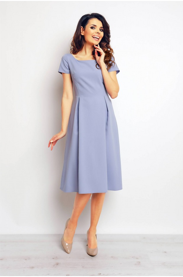 Sukienka M084 - Kolor/wzór: Niebieski