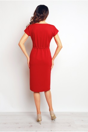 Sukienka M085 - Kolor/wzór: Czerwony