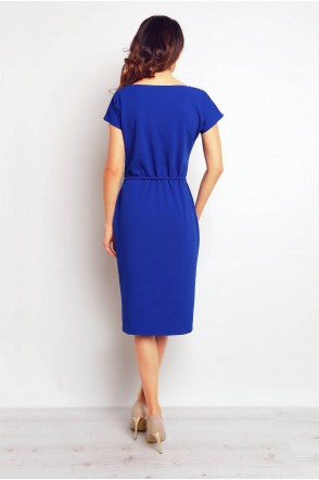 Sukienka M085 - Kolor/wzór: Niebieski