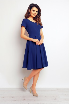 Sukienka M091 - Kolor/wzór: Niebieski