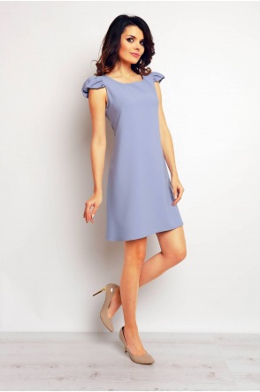 Sukienka M093 - Kolor/wzór: Niebieski