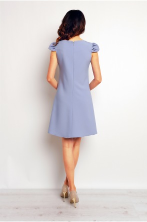 Sukienka M093 - Kolor/wzór: Niebieski