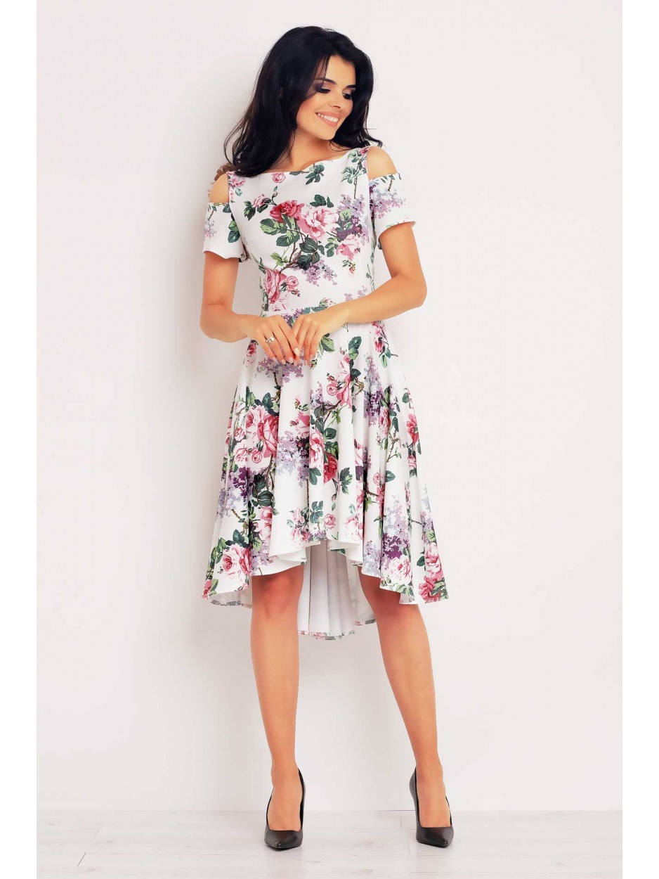 Sukienka M104 - Kolor/wzór: Róża - tył