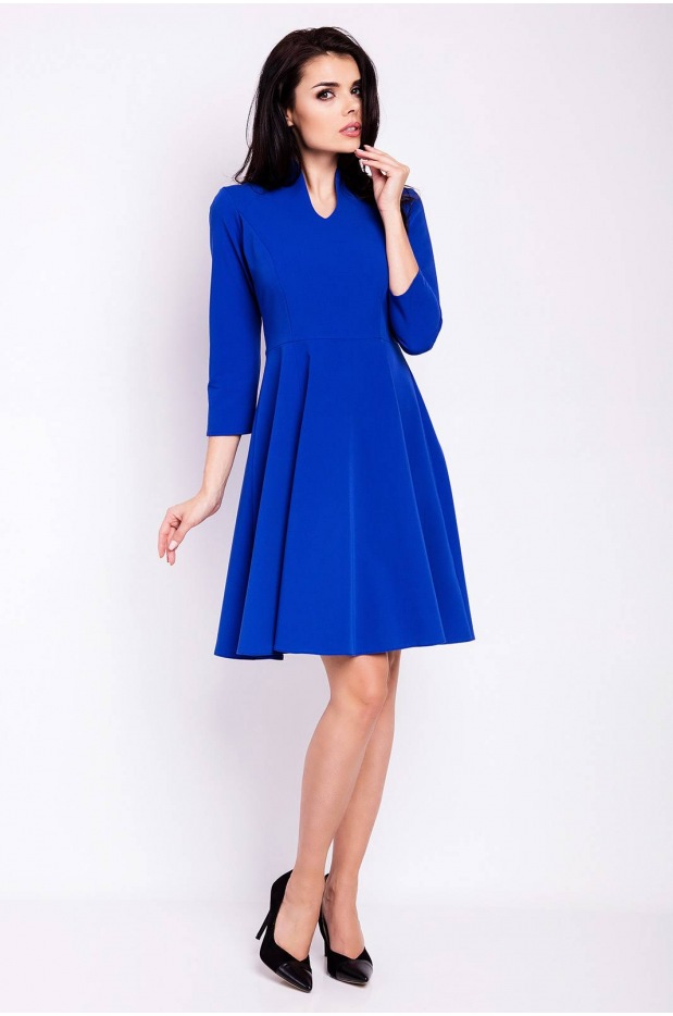 Sukienka M117 - Kolor/wzór: Niebieski - przód