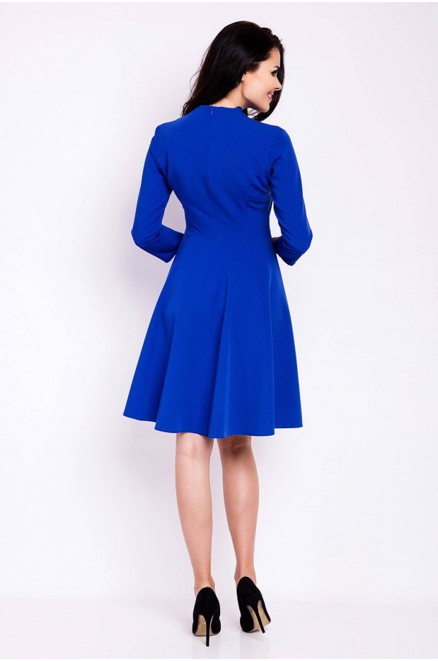 Sukienka M117 - Kolor/wzór: Niebieski - bok