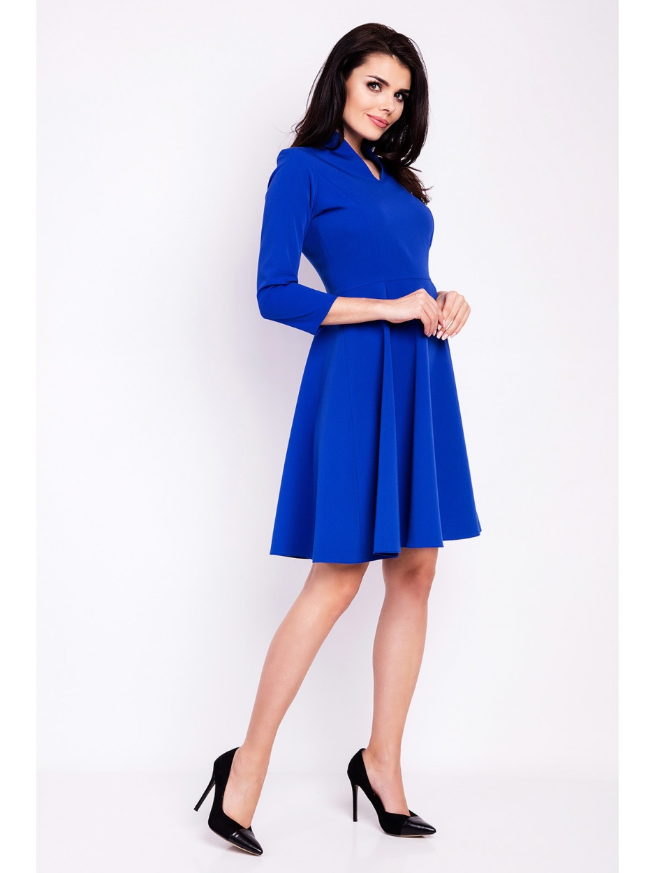 Sukienka M117 - Kolor/wzór: Niebieski - prawo
