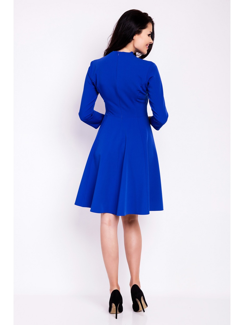 Sukienka M117 - Kolor/wzór: Niebieski - góra