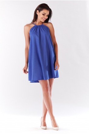 Sukienka M133 - Kolor/wzór: Niebieski