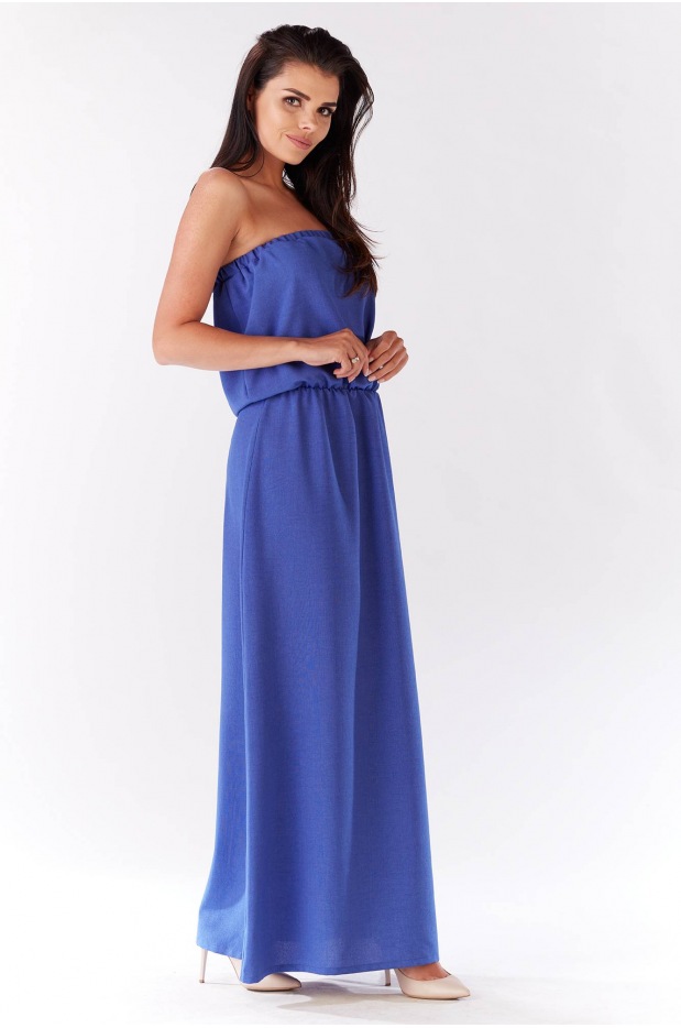 Sukienka M135 - Kolor/wzór: Niebieski - przód