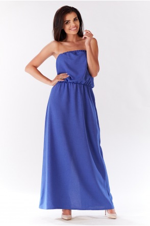 Sukienka M135 - Kolor/wzór: Niebieski