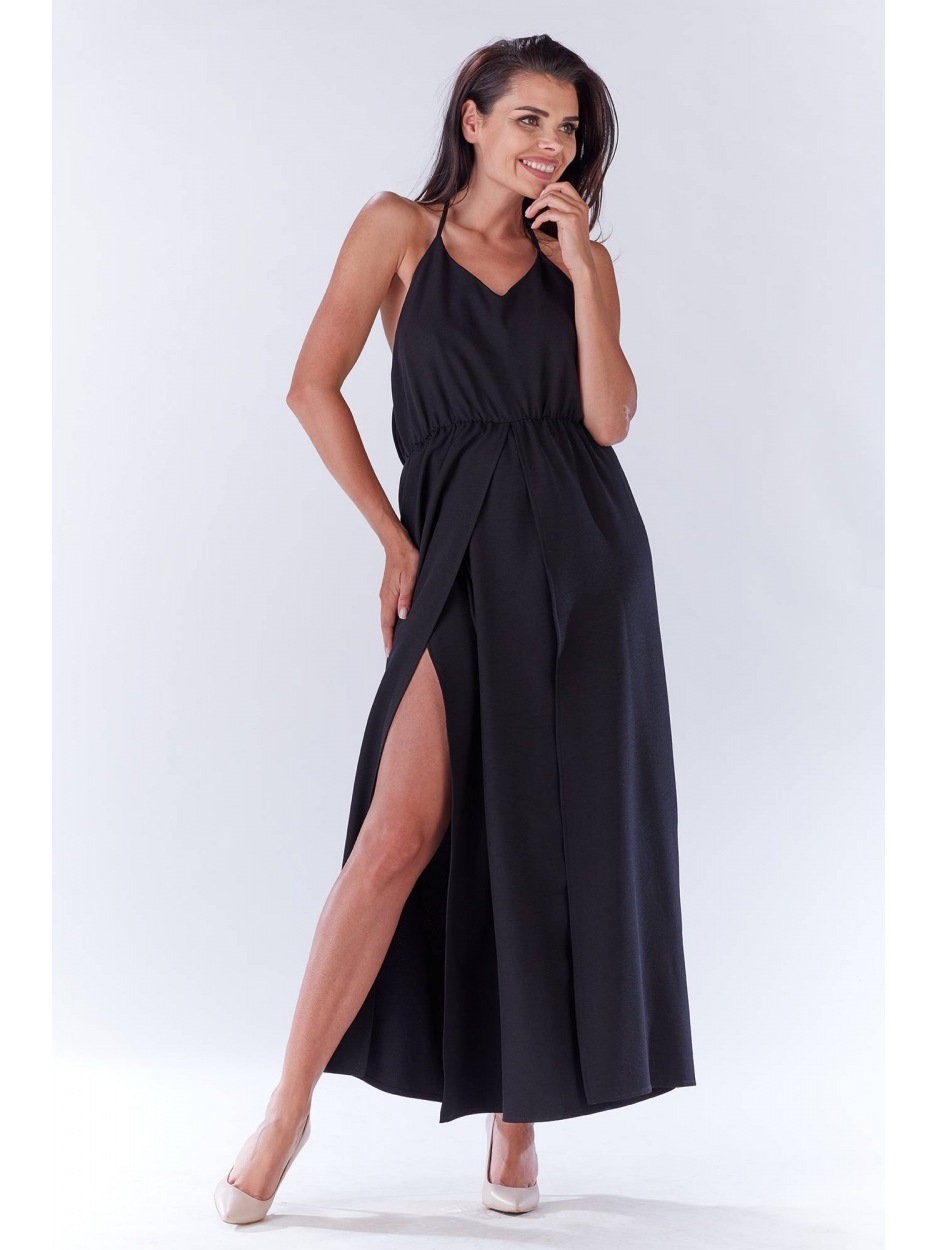 Sukienka M138 - Kolor/wzór: Czarny - tył