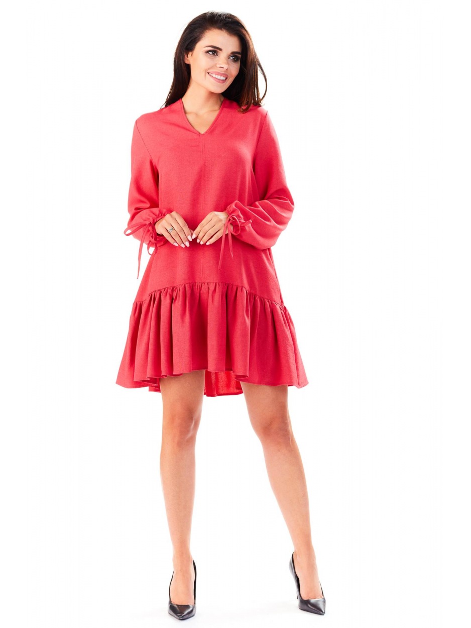 Sukienka M146 - Kolor/wzór: Fuksja - przód