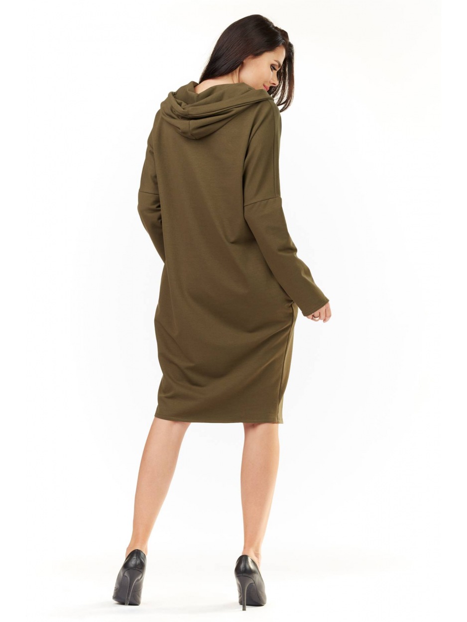 Sukienka M152 - Kolor/wzór: Khaki - przód