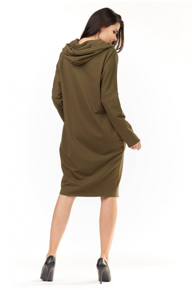 Sukienka M152 - Kolor/wzór: Khaki - przód
