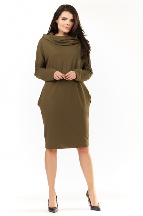 Sukienka M152 - Kolor/wzór: Khaki