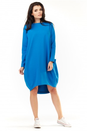 Sukienka M154 - Kolor/wzór: Niebieski