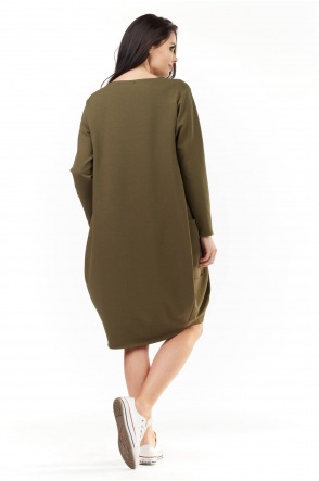 Sukienka M154 - Kolor/wzór: Khaki