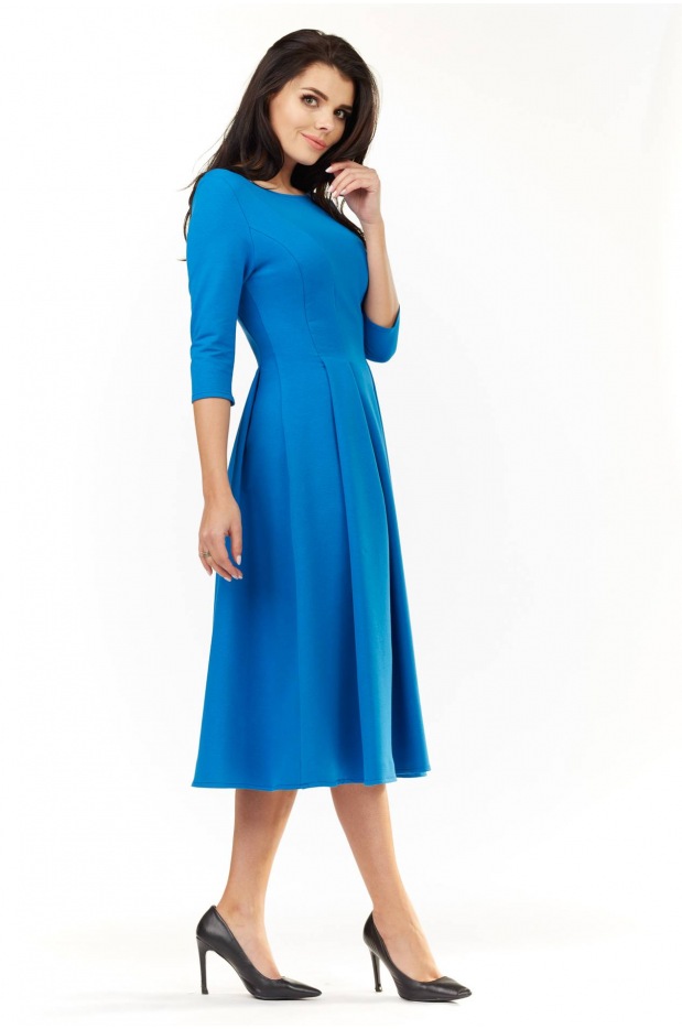 Sukienka M155 - Kolor/wzór: Niebieski - przód