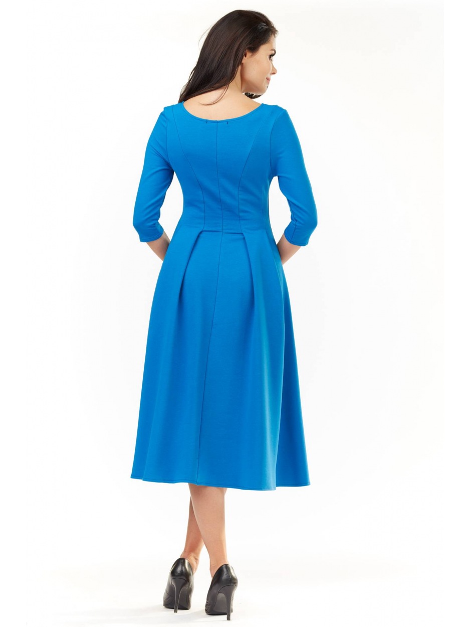 Sukienka M155 - Kolor/wzór: Niebieski - bok