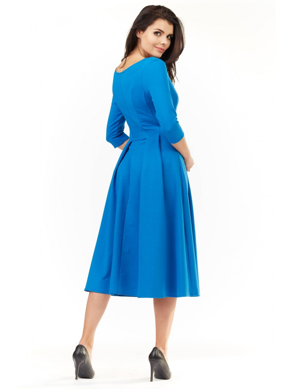 Sukienka M155 - Kolor/wzór: Niebieski - lewo