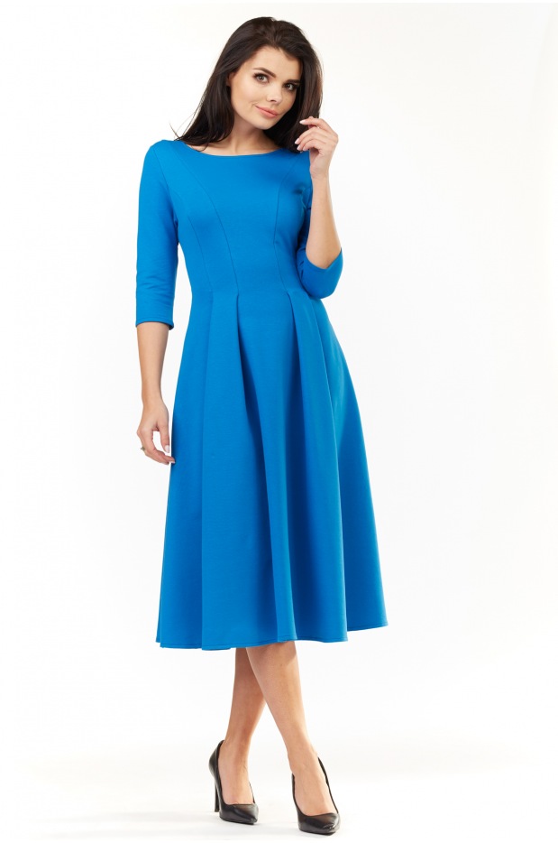 Sukienka M155 - Kolor/wzór: Niebieski - prawo