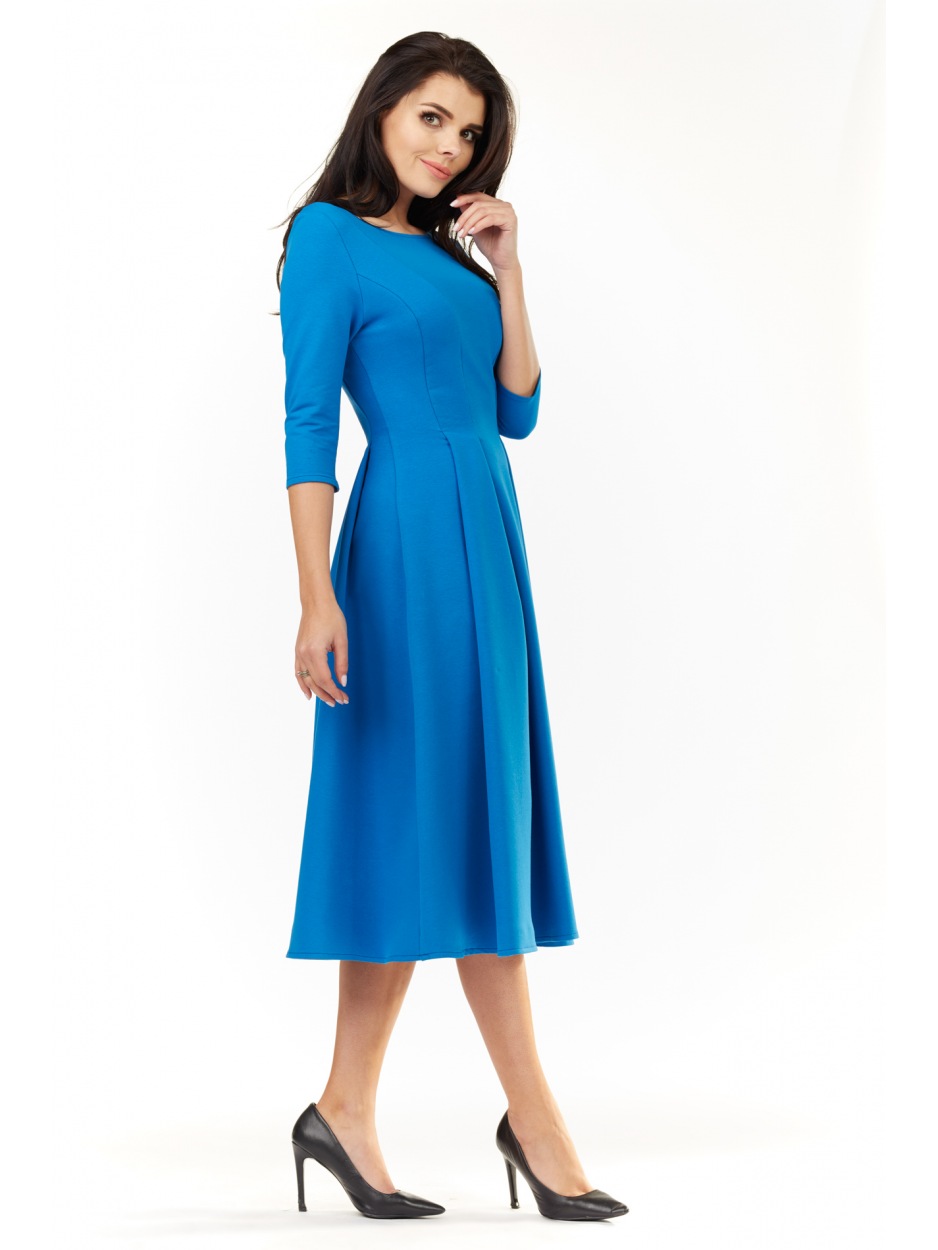 Sukienka M155 - Kolor/wzór: Niebieski - góra