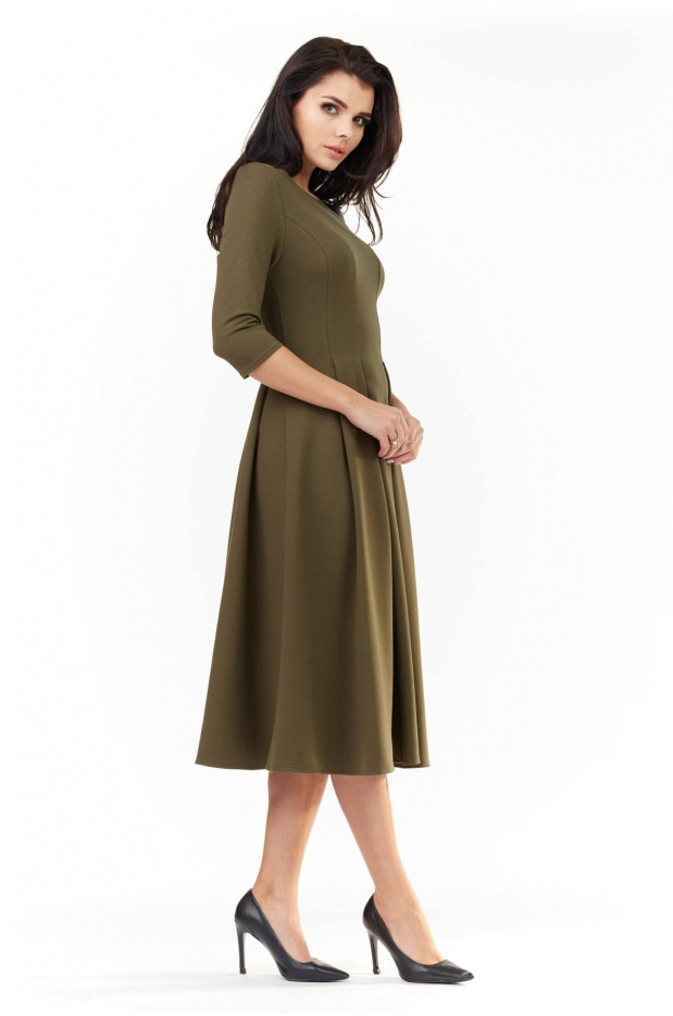 Sukienka M155 - Kolor/wzór: Khaki - bok