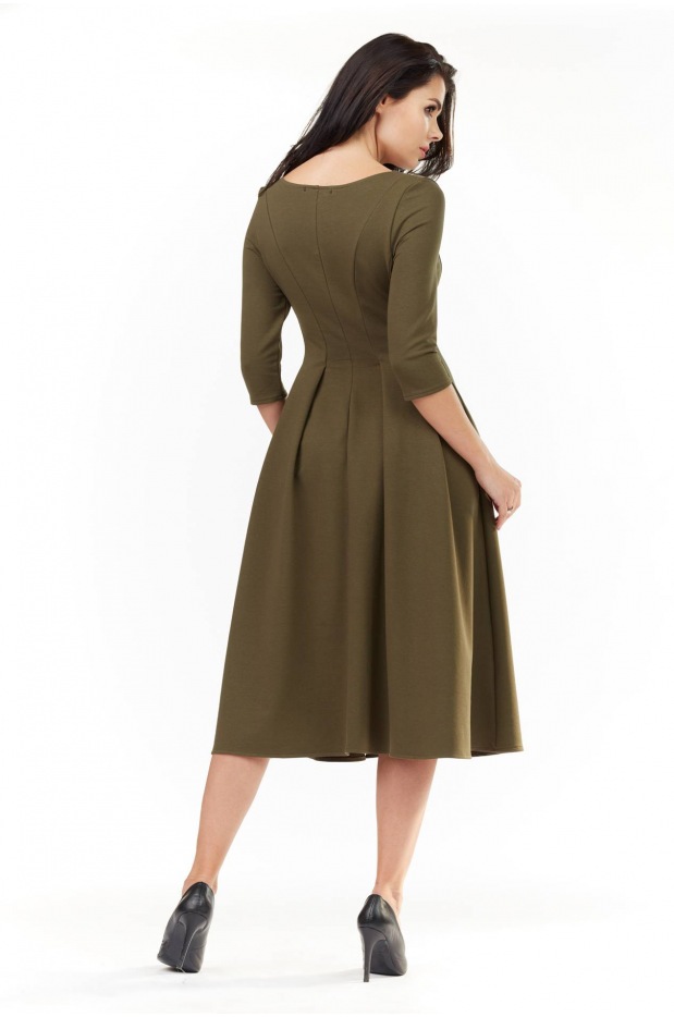Sukienka M155 - Kolor/wzór: Khaki - prawo