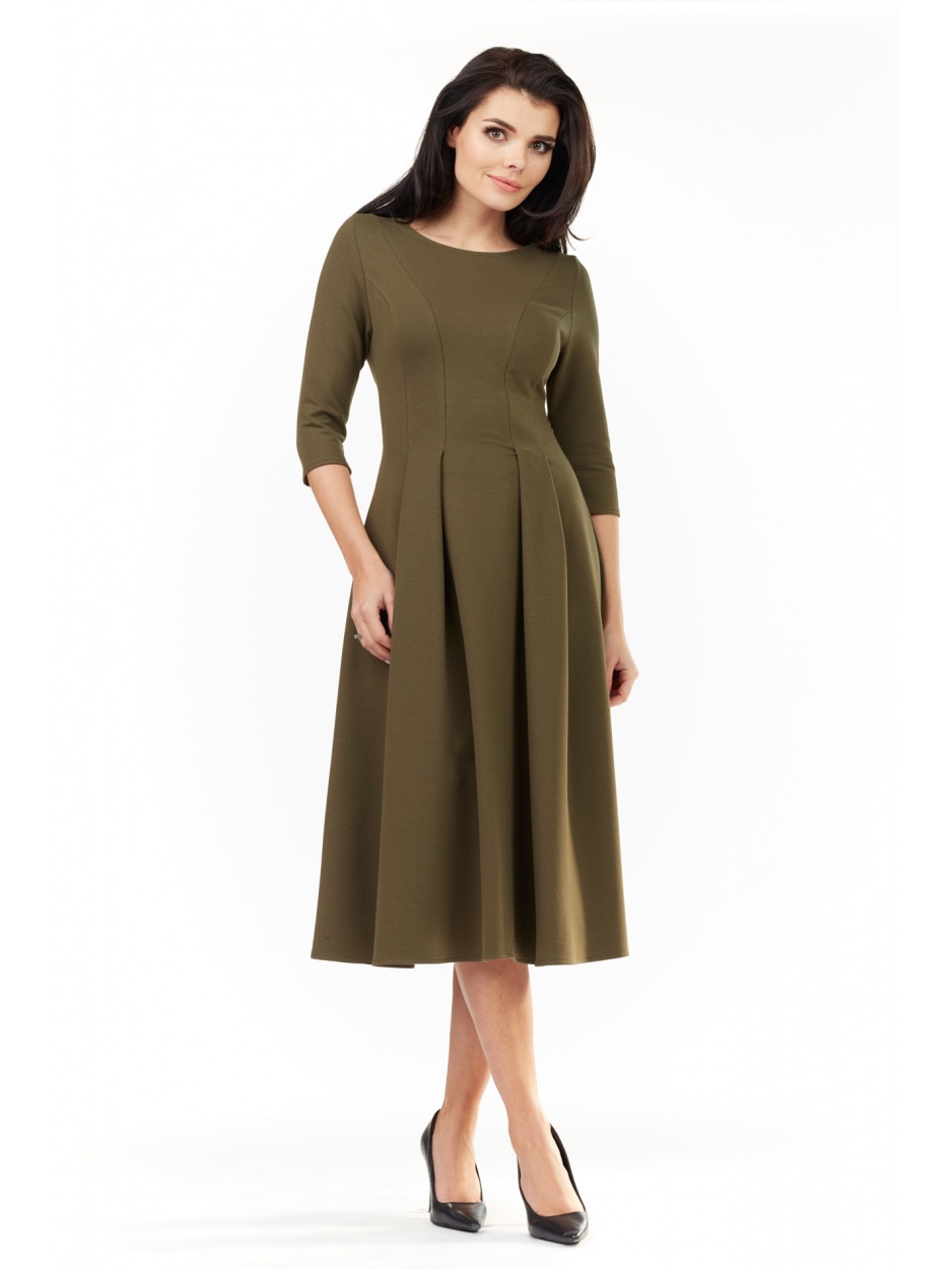 Sukienka M155 - Kolor/wzór: Khaki - góra