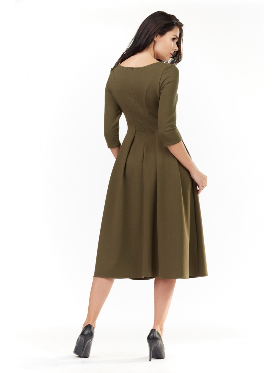Sukienka M155 - Kolor/wzór: Khaki - przód