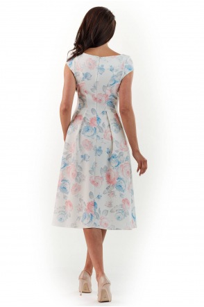 Sukienka M169 - Kolor/wzór: Pastelowe kwiaty