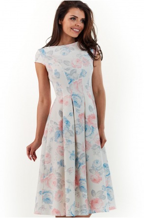 Sukienka M169 - Kolor/wzór: Pastelowe kwiaty