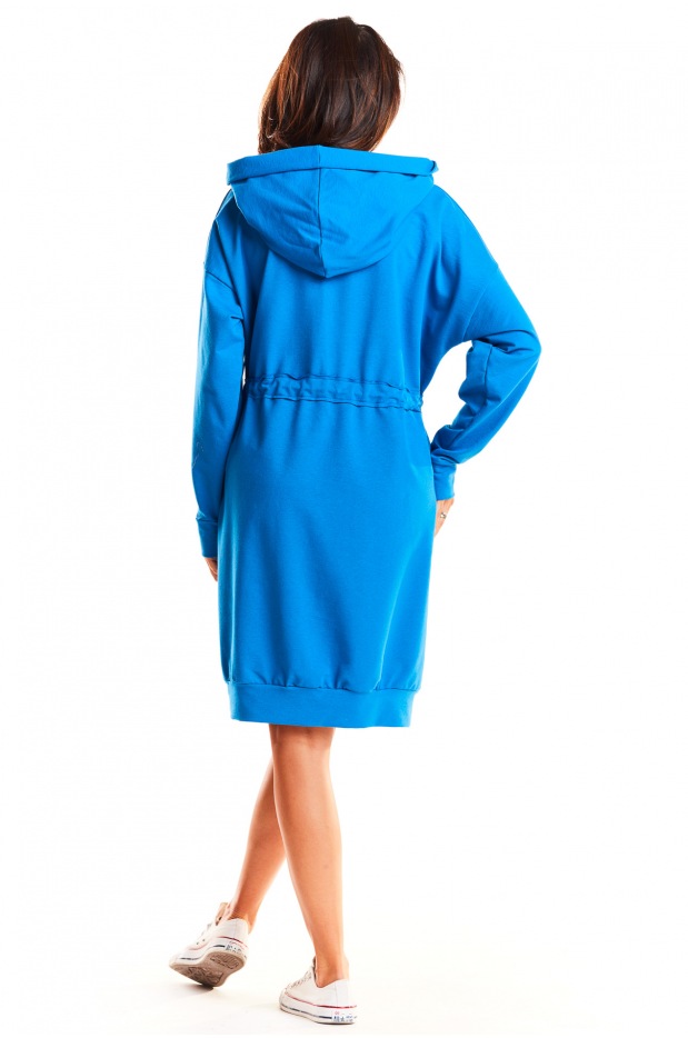 Sukienka M186 - Kolor/wzór: Niebieski - góra