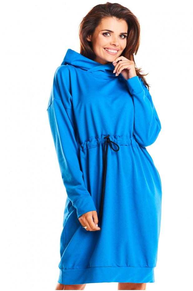Sukienka M186 - Kolor/wzór: Niebieski - dół