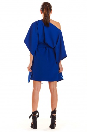 Sukienka M196 - Kolor/wzór: Niebieski
