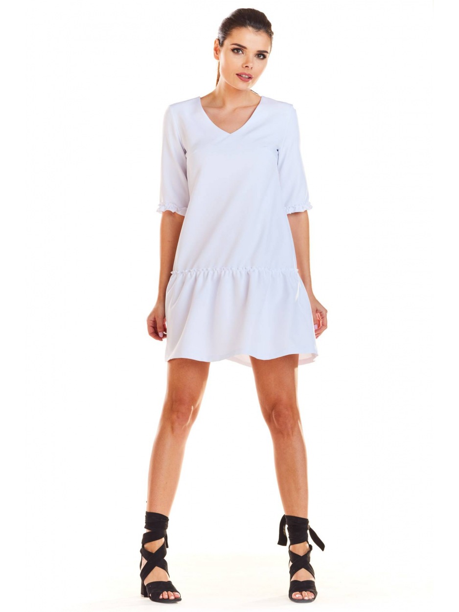 Sukienka M199 - Kolor/wzór: Biały - tył