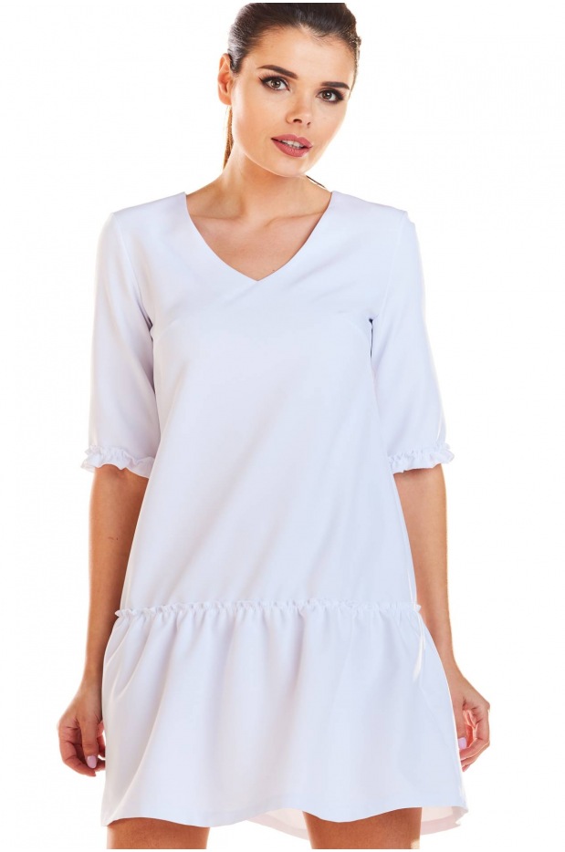 Sukienka M199 - Kolor/wzór: Biały - przód