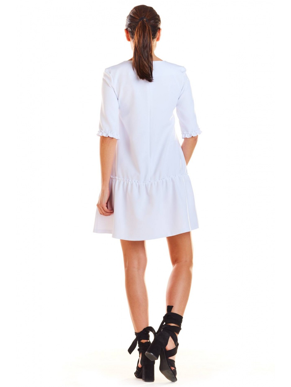 Sukienka M199 - Kolor/wzór: Biały - prawo